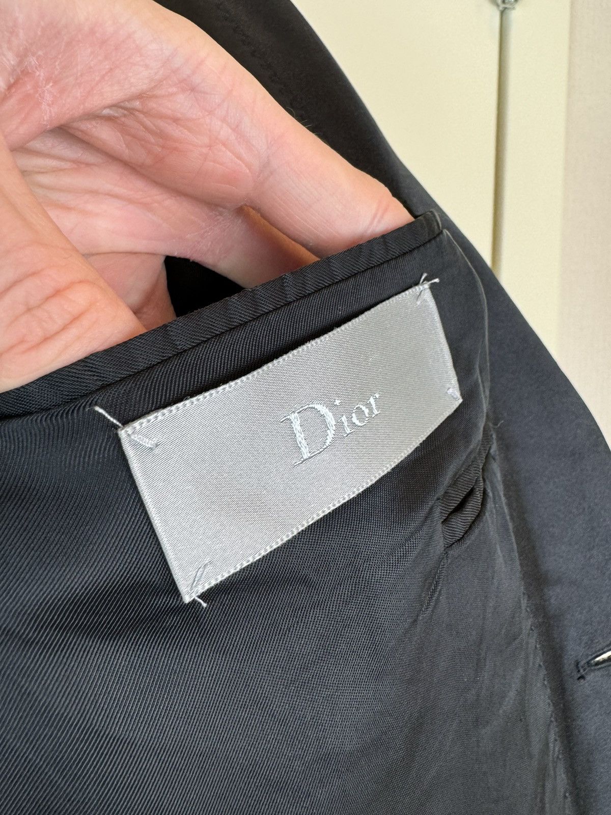 Dior Dior unisex black wool blazer tuxedo jacket one button IT46 Size 46R - 19 Thumbnail