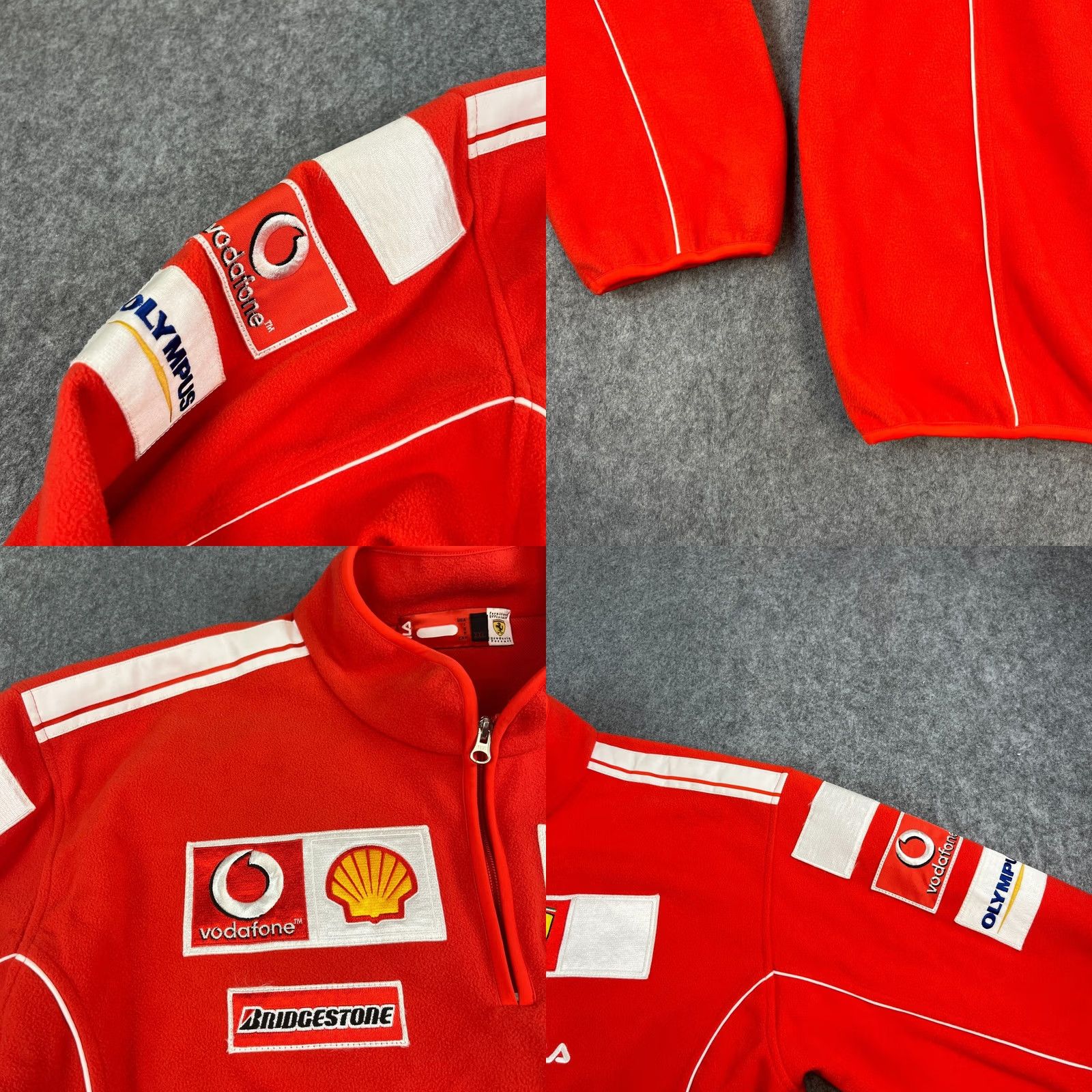 Fila VINTAGE FILA Ferrari Mens Fleece Pullover 1/4 Zip XXL Italy Schumacher Era Scuderia Jumper Red Long Sleeve Logo Pocket 2XL Mens Size US XXL / EU 58 / 5 - 8 Thumbnail