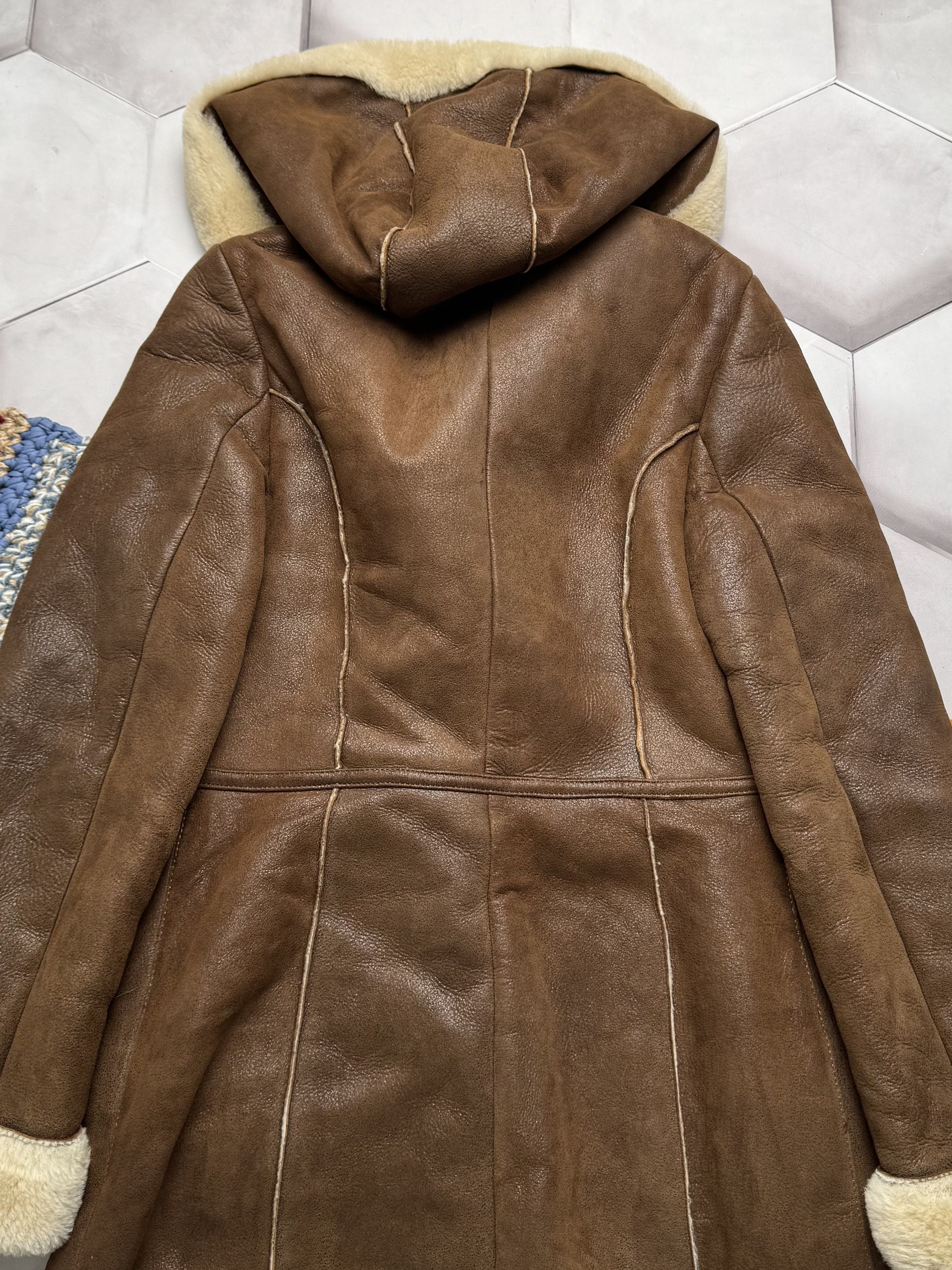 Japanese Brand Vintage Real Sheepskin Hooded Coat (E4) Size S / US 4 / IT 40 - 11 Thumbnail