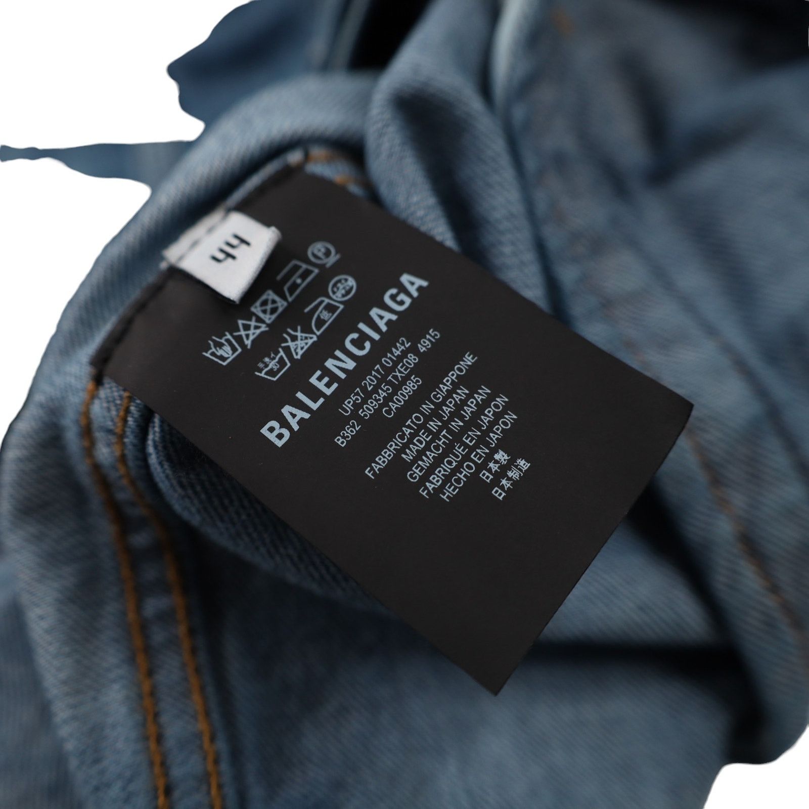 Balenciaga Balenciaga Mode Japanese Denim Embroidered Spellout Jacket Size US M / EU 48-50 / 2 - 12 Thumbnail