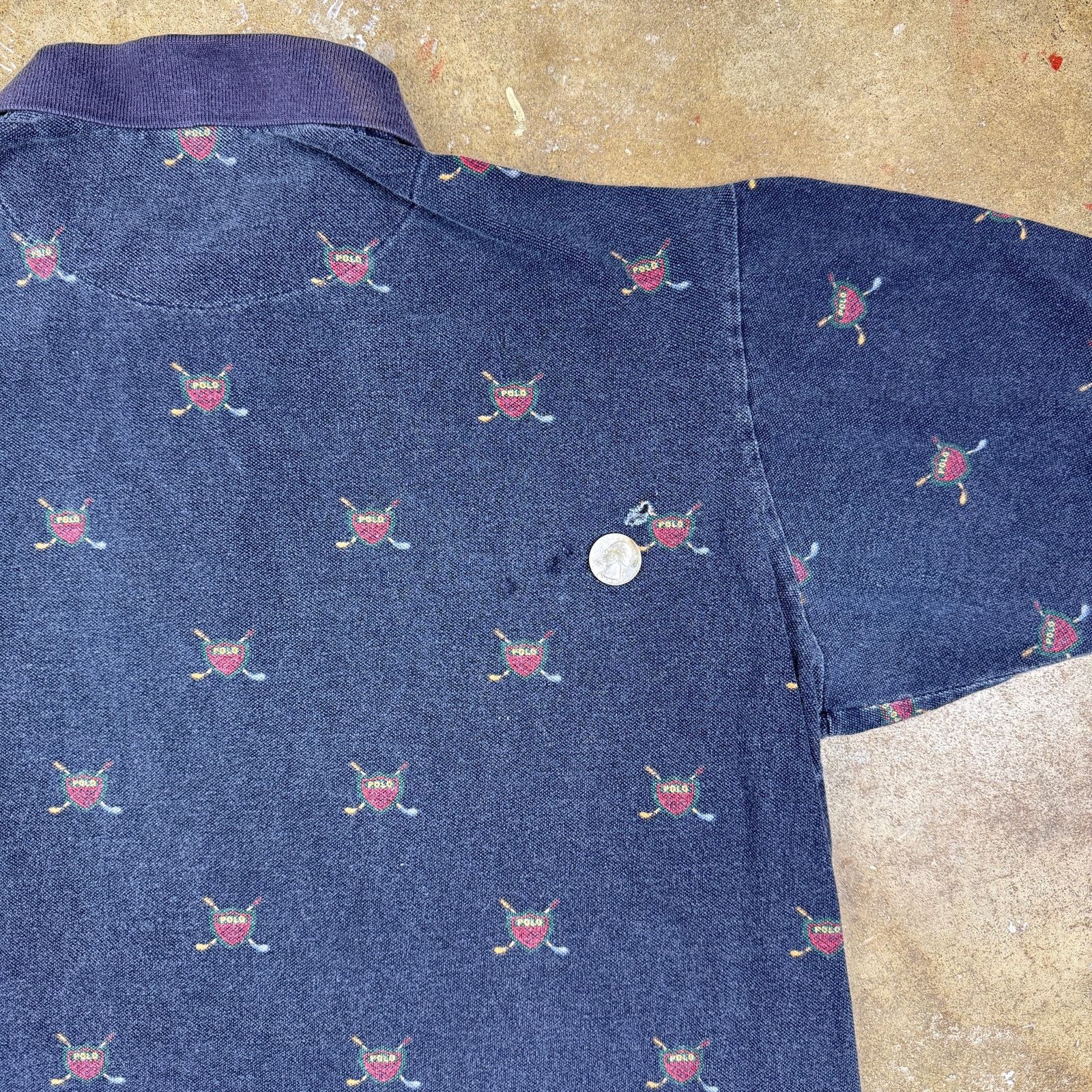 Polo Ralph Lauren Vtg Polo Ralph Lauren Men’s L Golf Crest Polo Shirt Navy 90s Size US L / EU 52-54 / 3 - 5 Thumbnail