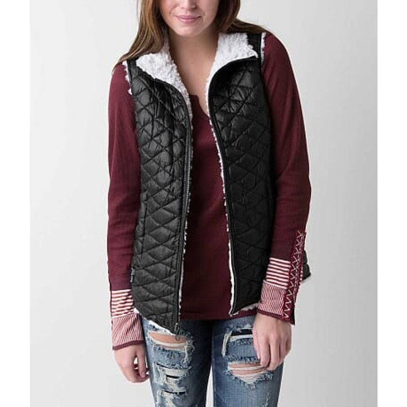 Steve Madden Steve Madden Black Quilted Reversible Sherpa Vest Womens Size M / US 6-8 / IT 42-44 - 1 Thumbnail