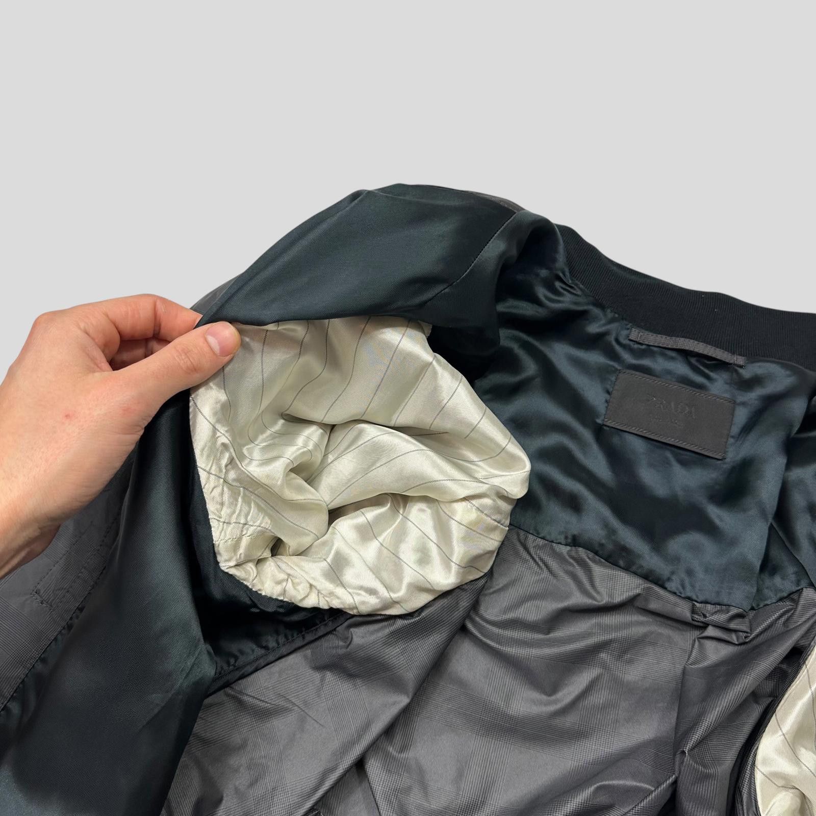 Prada Prada Milano 2010 Shadow Plaid Nylon Bomber Jacket - IT54 L Size US L / EU 52-54 / 3 - 6 Thumbnail