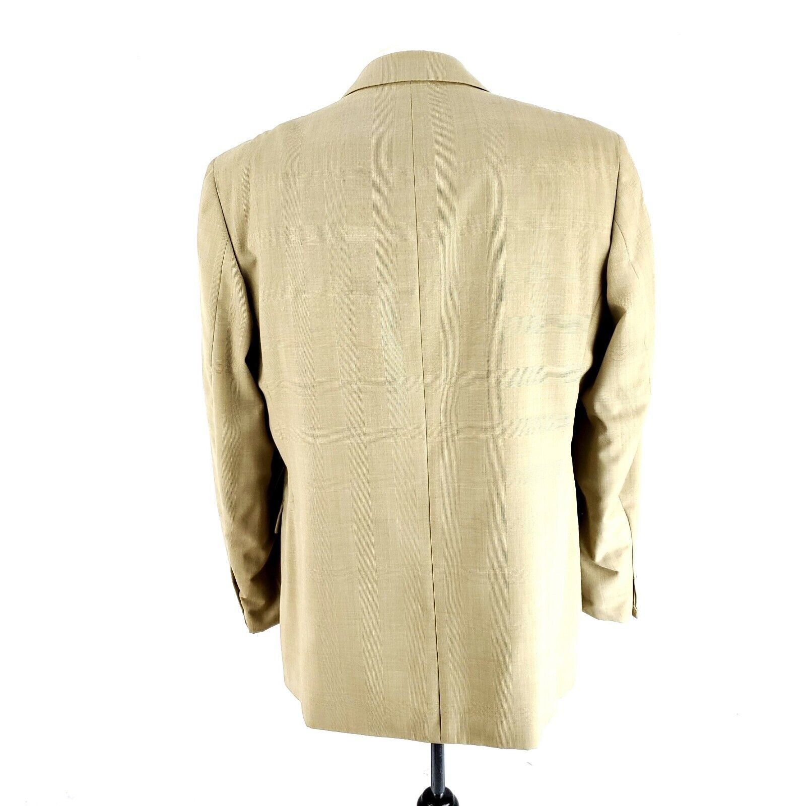Designer Adolfo International Super 120s Wool 2 Button Blazer 42R Tan Size 42R - 5 Thumbnail