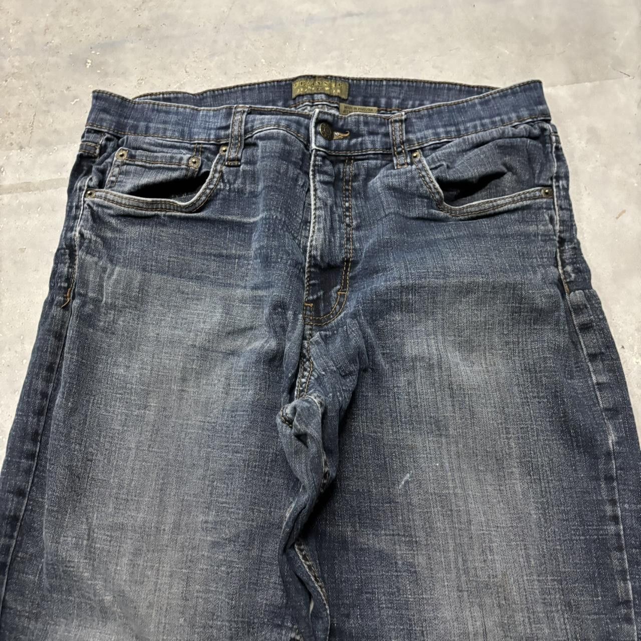Japanese Brand × Vintage Crazy Vintage Y2K/2000s Grunge Dark Wash Denim Jeans! Size US 34 / EU 50 - 5 Thumbnail