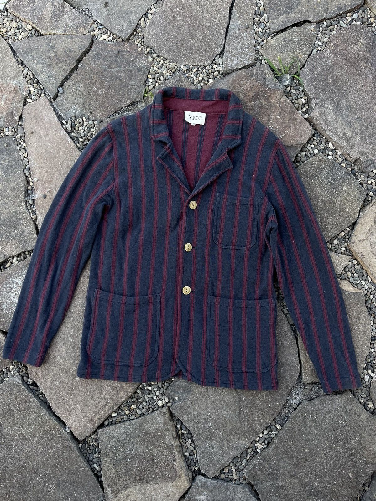 Designer × YMC YMC Your Must Create striped cotton blazer jacket Size US M / EU 48-50 / 2 - 2 Thumbnail