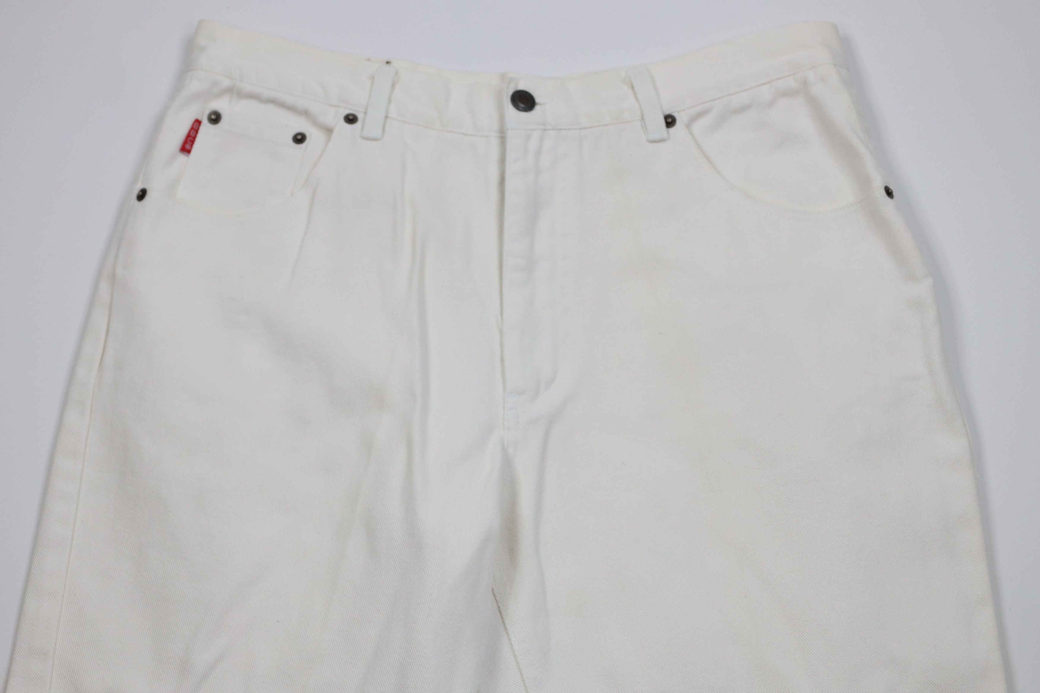 Vintage Vintage 90s Streetwear Relaxed Tapered Leg Jeans White Size US 36 / EU 52 - 2 Thumbnail