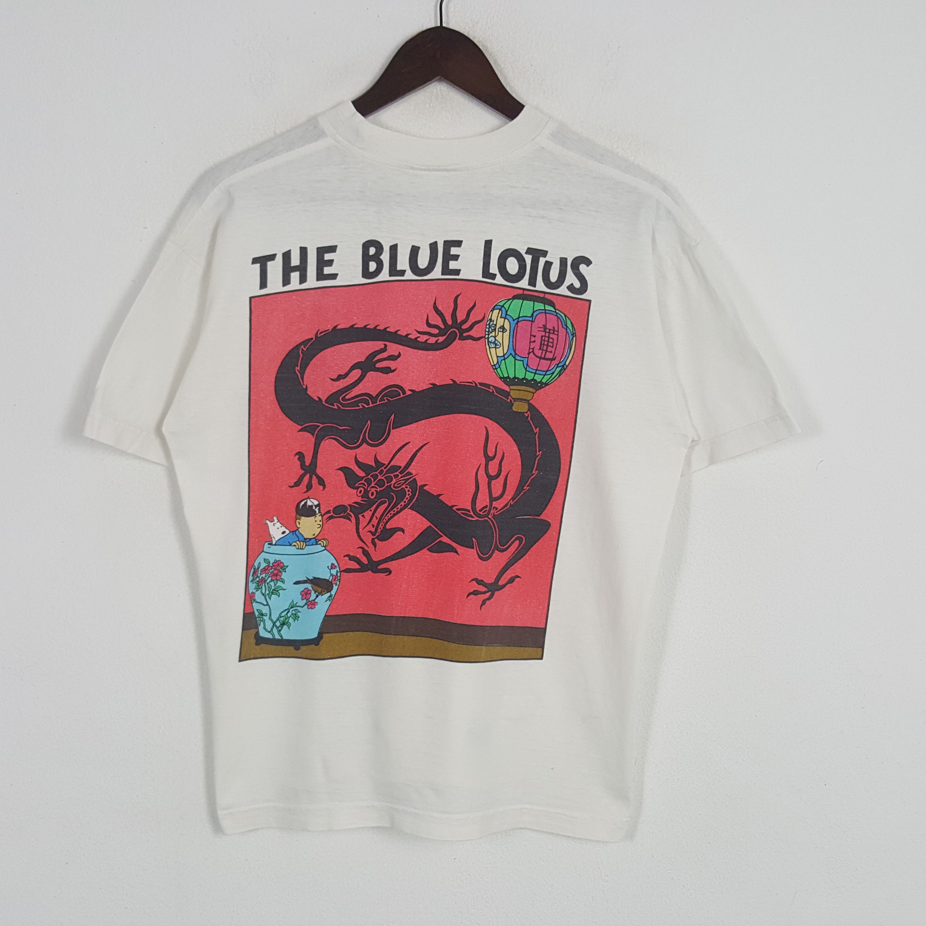 Vintage Tintin The Blue Lotus Tshirt