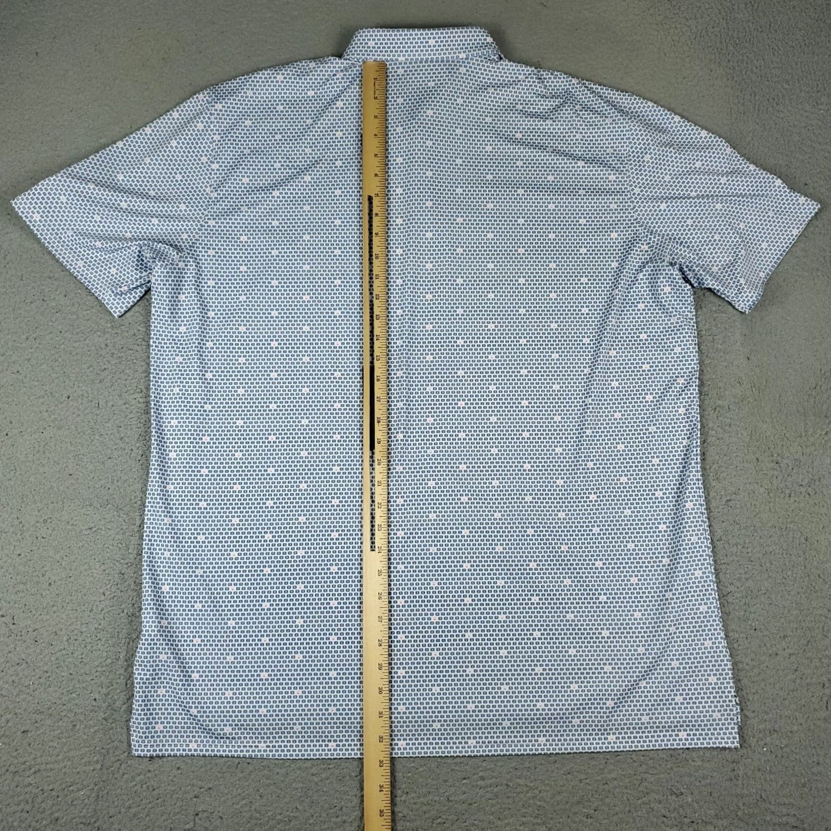 Vintage Holderness & Bourne Polo Shirt Mens 2XL Blue Geometric Golf Short Sleeve Size US XXL / EU 58 / 5 - 4 Thumbnail