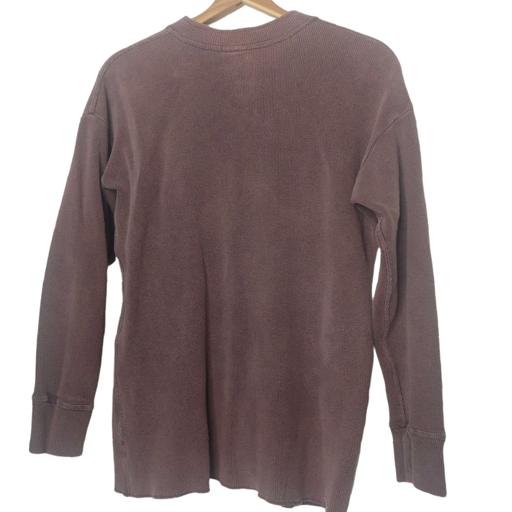 Vintage VINTAGE Bongo Henley Shirt Men Medium Long Sleeve Plum USA Ribbed Heavy Cotton Size US M / EU 48-50 / 2 - 3 Thumbnail