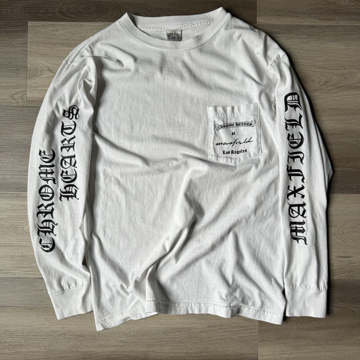 Pre-owned Chrome Hearts X Vintage Chrome Hearts Maxfield La Long Sleeve In White