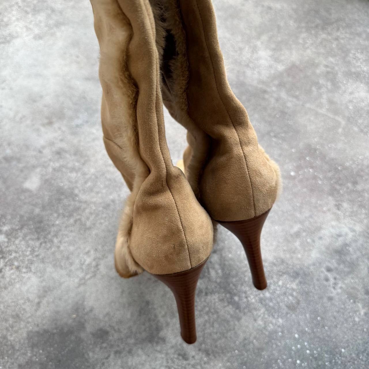 Hysteric Glamour Nine West Y2K Faux Fur Details Suede Leather Heels Boots Size US 9 / IT 39 - 9 Thumbnail