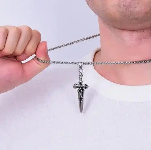 Jewelry Cross Dagger Pendant Necklace Size ONE SIZE - 1 Thumbnail
