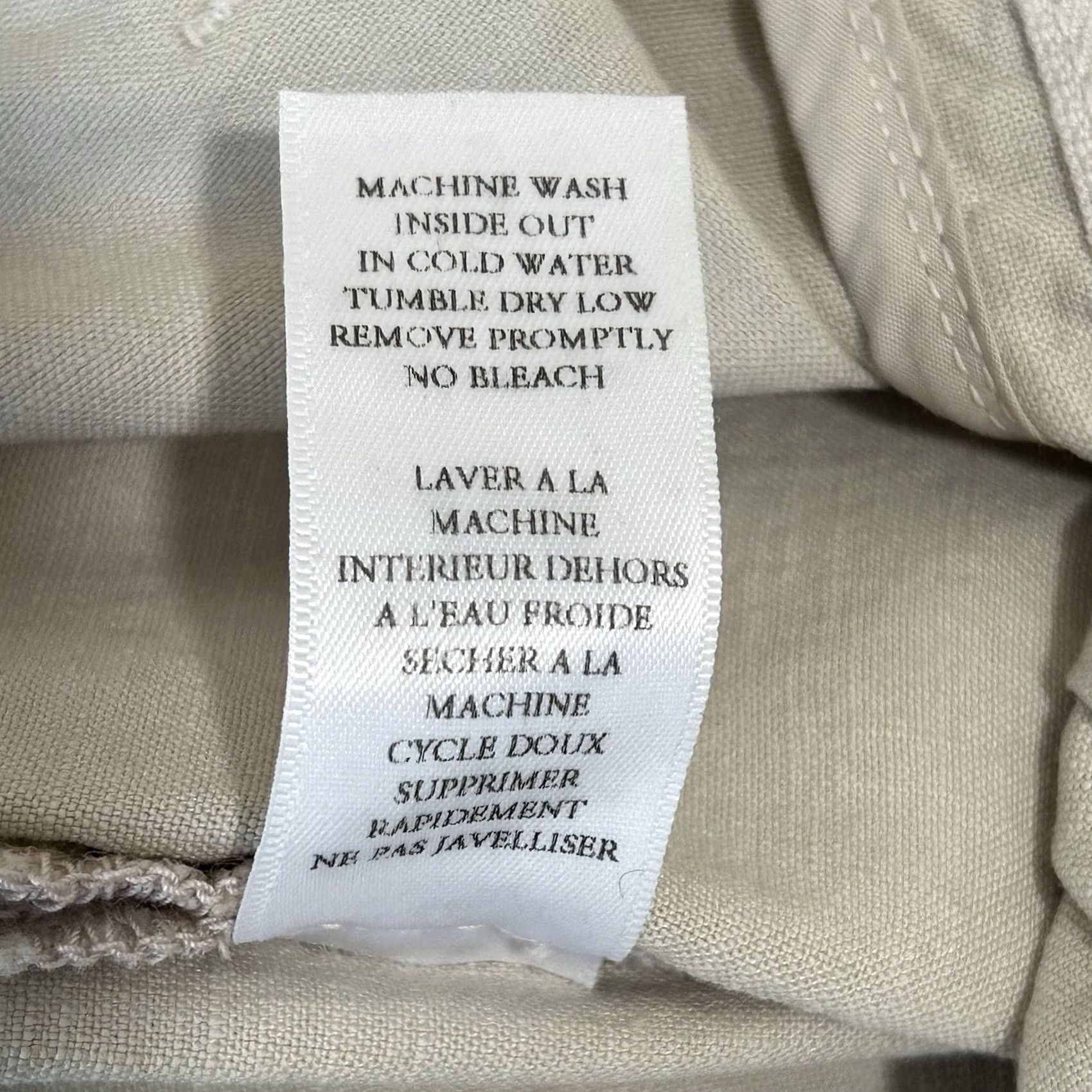 Frank & Eileen Frank & Eileen Kinsale Trousers Pants Women’s 4 Light Tan Cotton Woven Crop Straight Leg Mid Rise Flat Front Casual Workwear Travel Style Size 27" / US 4 / IT 40 - 8 Thumbnail