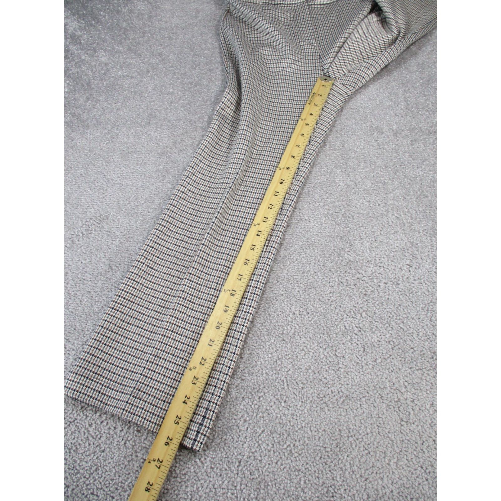 Theory Theory Dress Pants Womens 6 Gray Black Brown Check Stratton Knit Straight Dress Pants Womens 6 Gray Check Theory Ladies File? Size 28" / US 6 / IT 42 - 4 Thumbnail