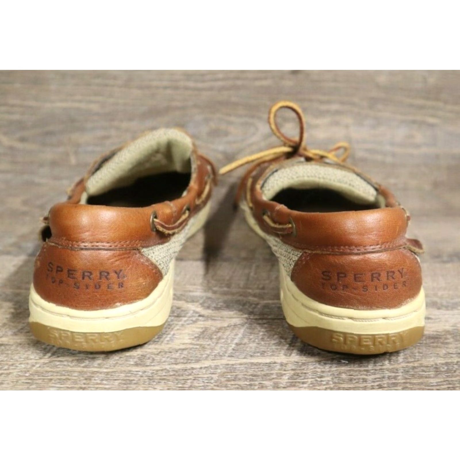 Sperry VINTAGE Sperry Top Sider Women’s Leather Moccasin Boat Shoe Loafers Brown 7.5 M 9276632 Size M / US 6-8 / IT 42-44 - 5 Thumbnail