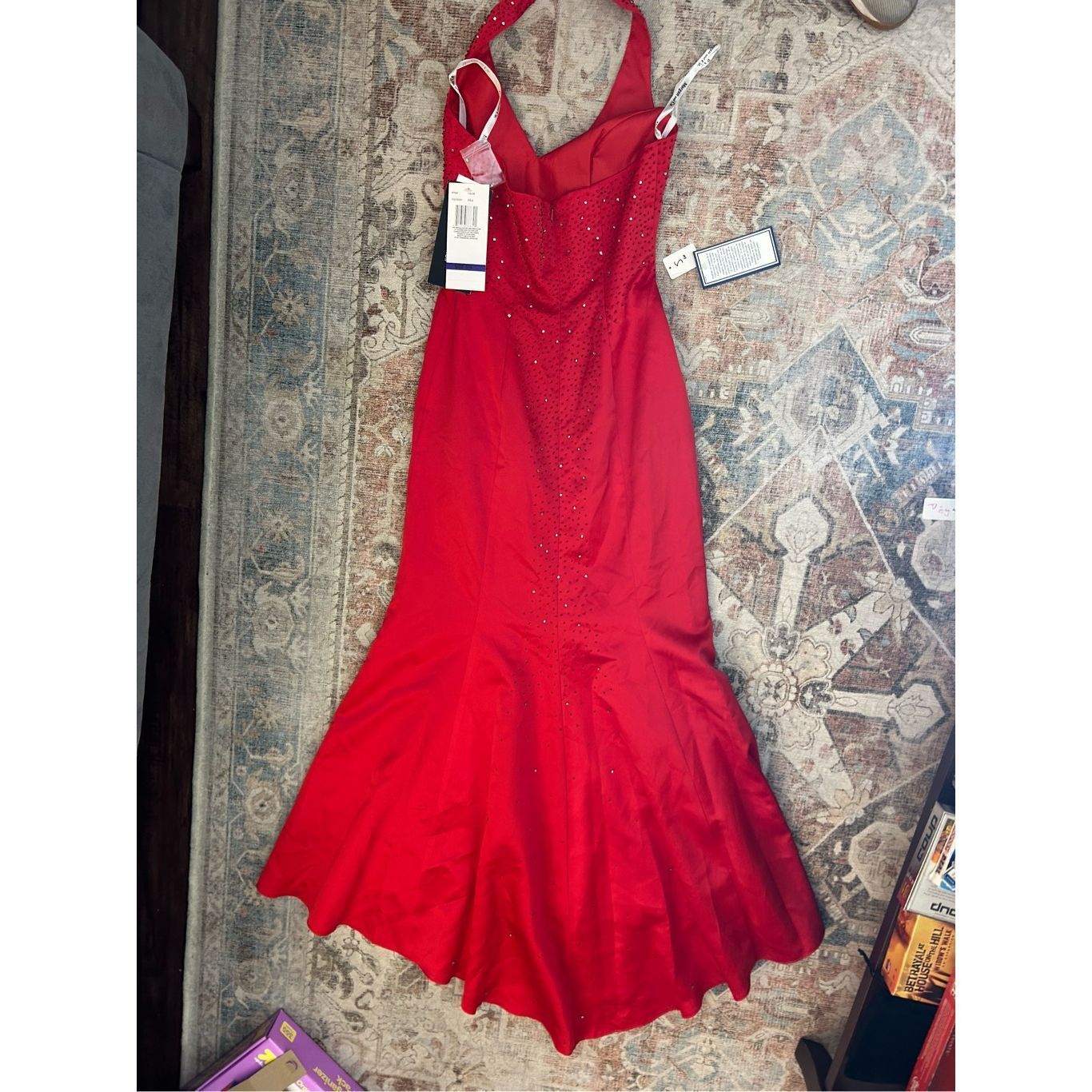 Linea Morgan and Co. by Linda Bernell NWT Red Halter Mermaid Dress Size S / US 4 / IT 40 - 7 Thumbnail