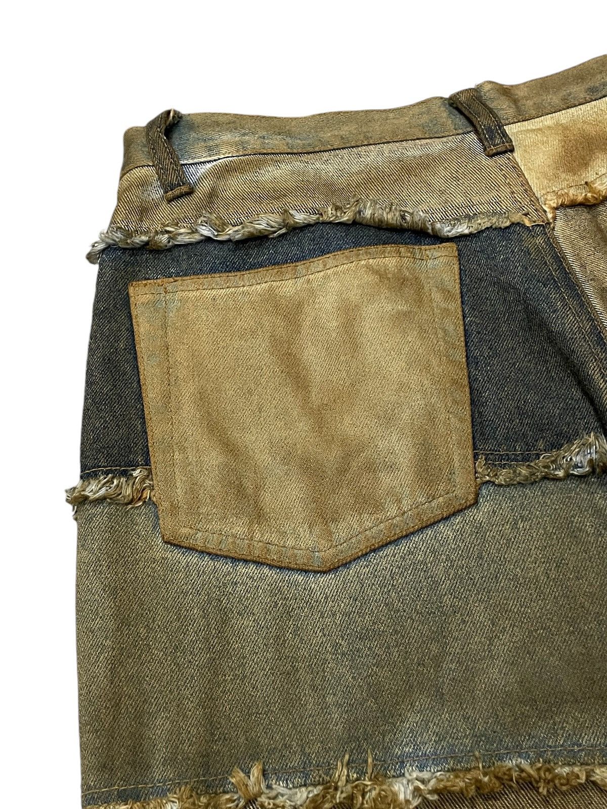 GOSTAR DE FUGA × If Six Was Nine × Shellac Mud Wash Hagi Layered Flared Jeans Japanese Brand Size US 30 / EU 46 - 20 Thumbnail