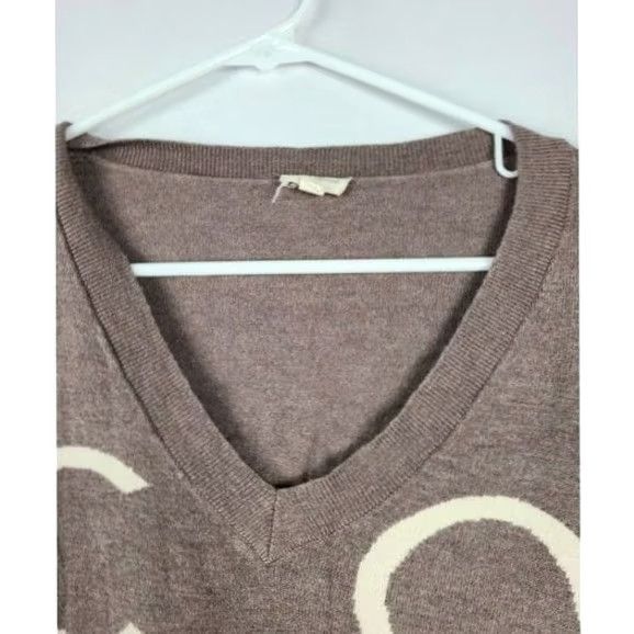 Vintage Hem & Thread Womens Coffee BOHO Sweater Large Brown Pullover Casual Novelty Size L / US 10 / IT 46 - 3 Thumbnail