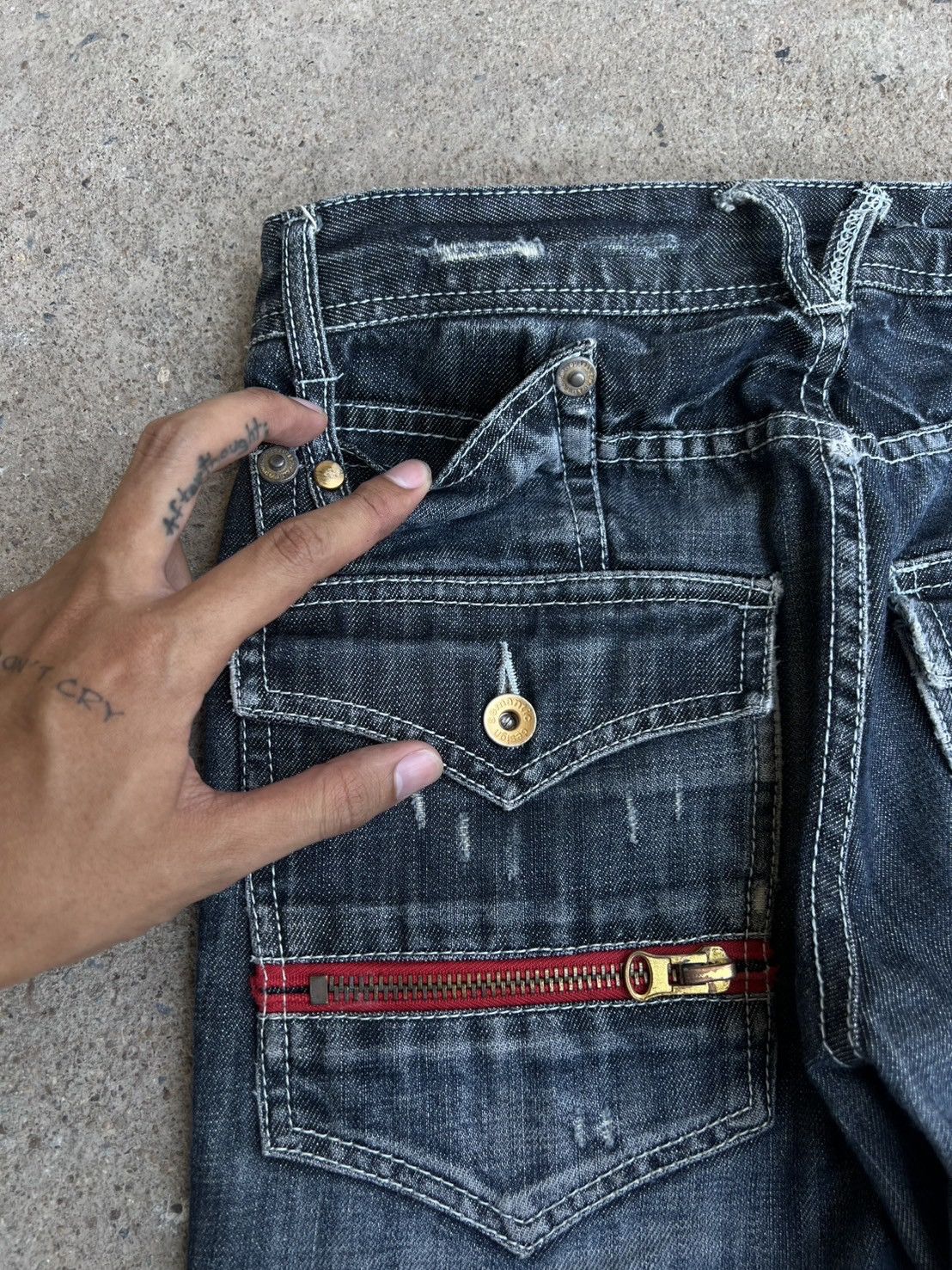 semanticdesign Archive* Semantic design Washed Multiple Pocket/Zipper Pants Size US 29 - 16 Thumbnail