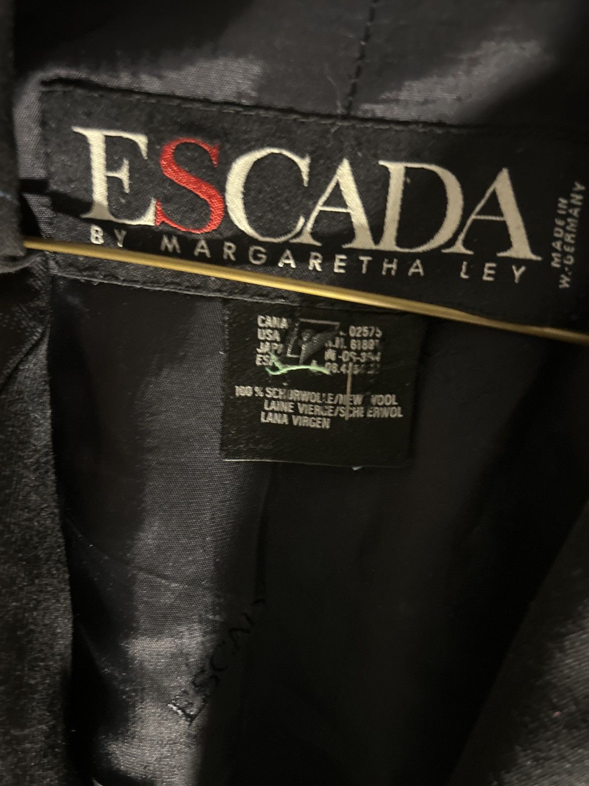 Escada Sport Vintage Escada pantsuit black with blue pinstripes Size XXS / US 00 / IT 34 - 6 Thumbnail