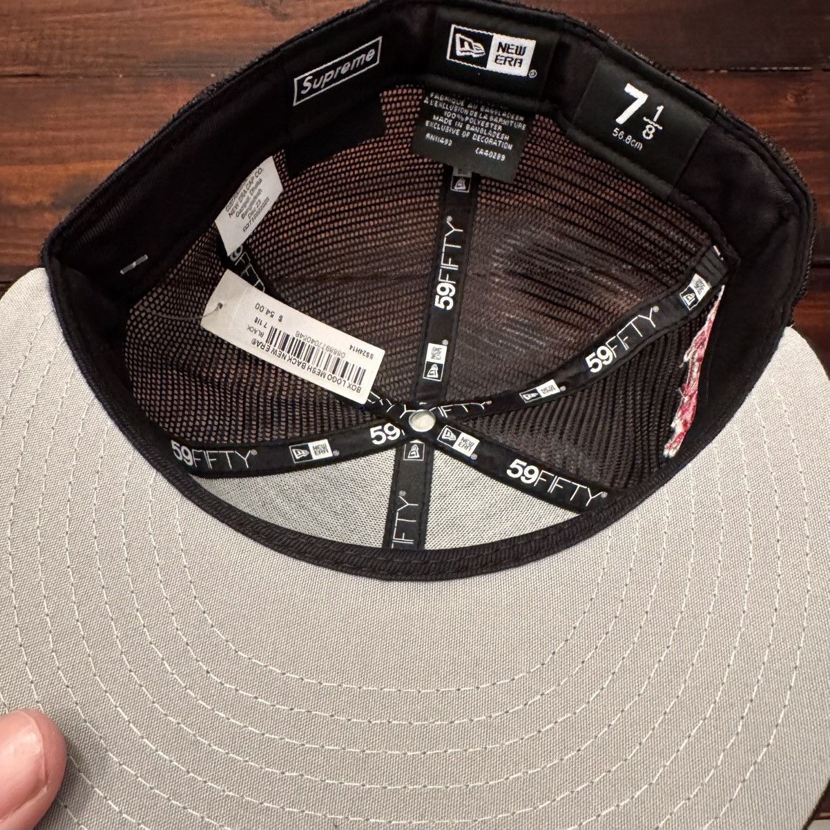 Supreme Supreme New Era Box Logo Mesh Back Fitted Hat Size ONE SIZE - 6 Thumbnail