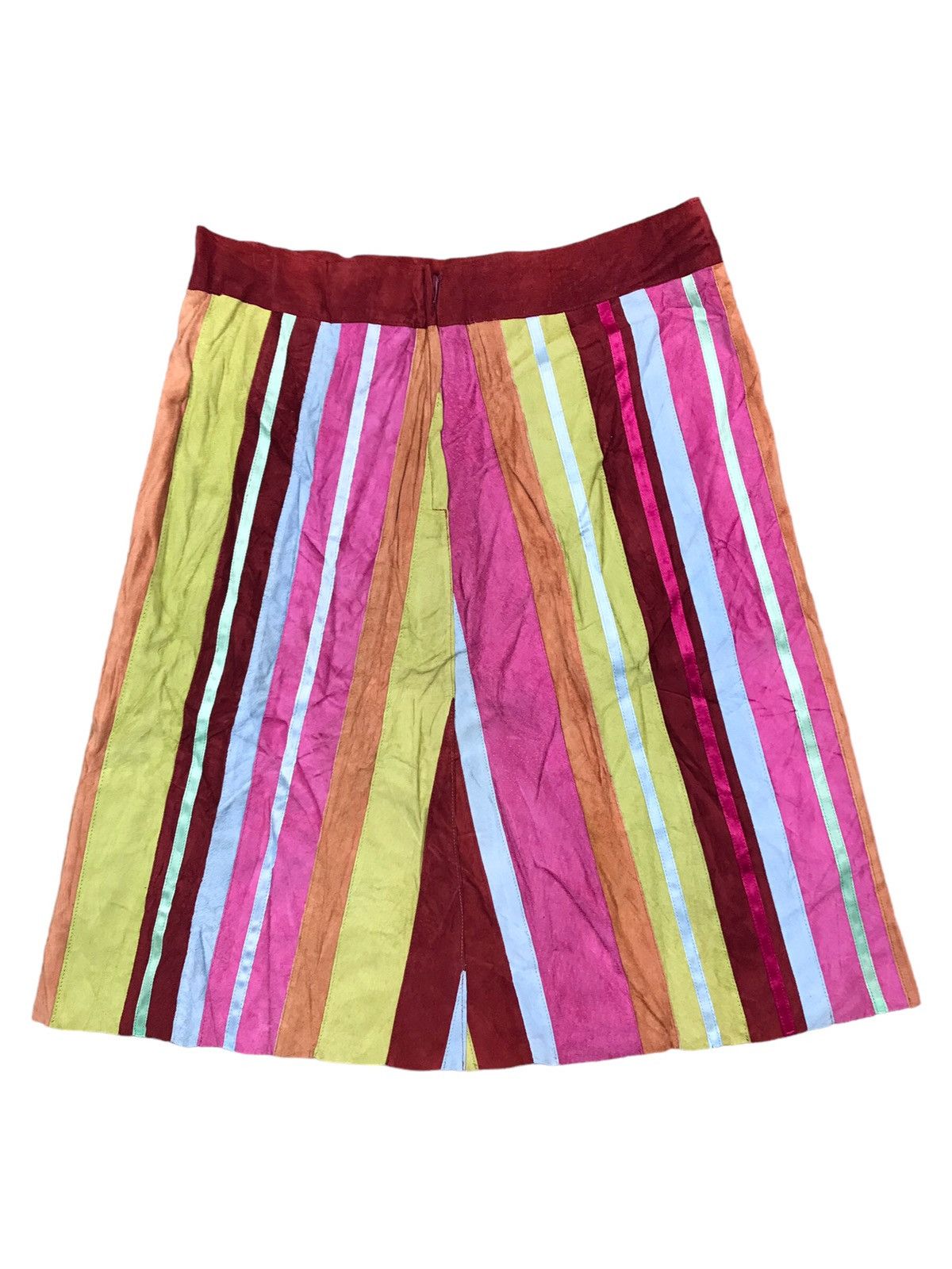 Dolce & Gabbana VINTAGE Y2K DOLCE & GABBANA PATCHWORK LEATHER SKIRTS Size 31" - 2 Thumbnail
