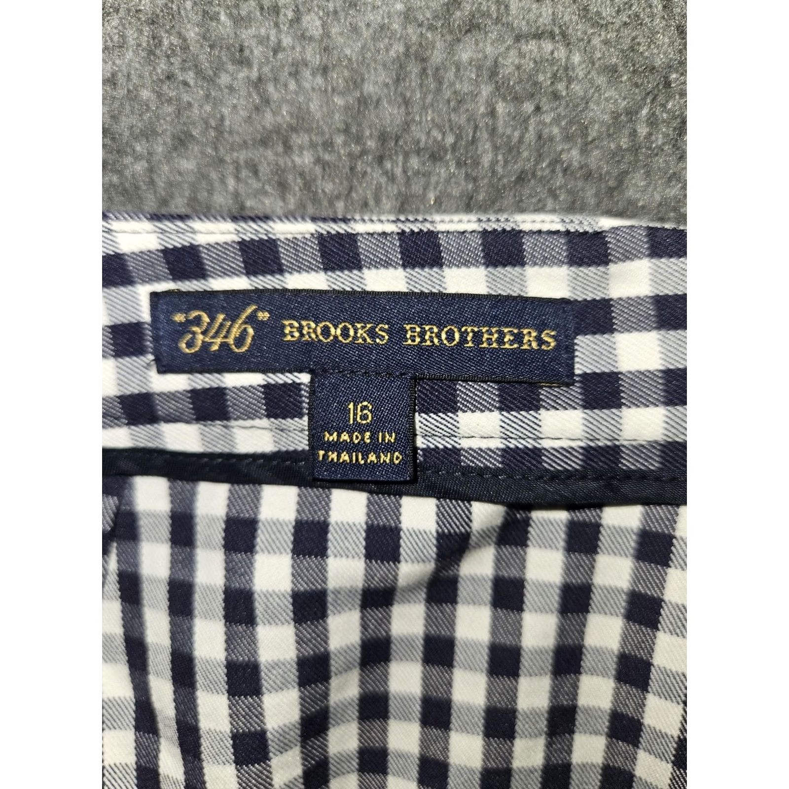 Brooks Brothers VINTAGE Brooks Brothers Skirt Womens 16 Blue Gingham Knee Length Buckle Pleat Pencil Women 90s City Preppy Mens? Size 38" / US 16 / IT 52 - 2 Thumbnail