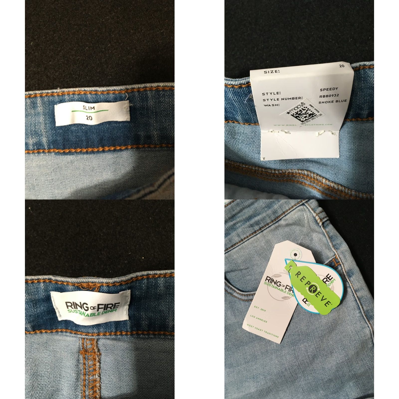 Ring Of Fire Ring of Fire Jeans Slim Straight 30 Light Blue Denim Cotton Spandex 5-Pocket Mens Modern Vintage? No, Vintage: N/A Size US 30 / EU 46 - 8 Thumbnail