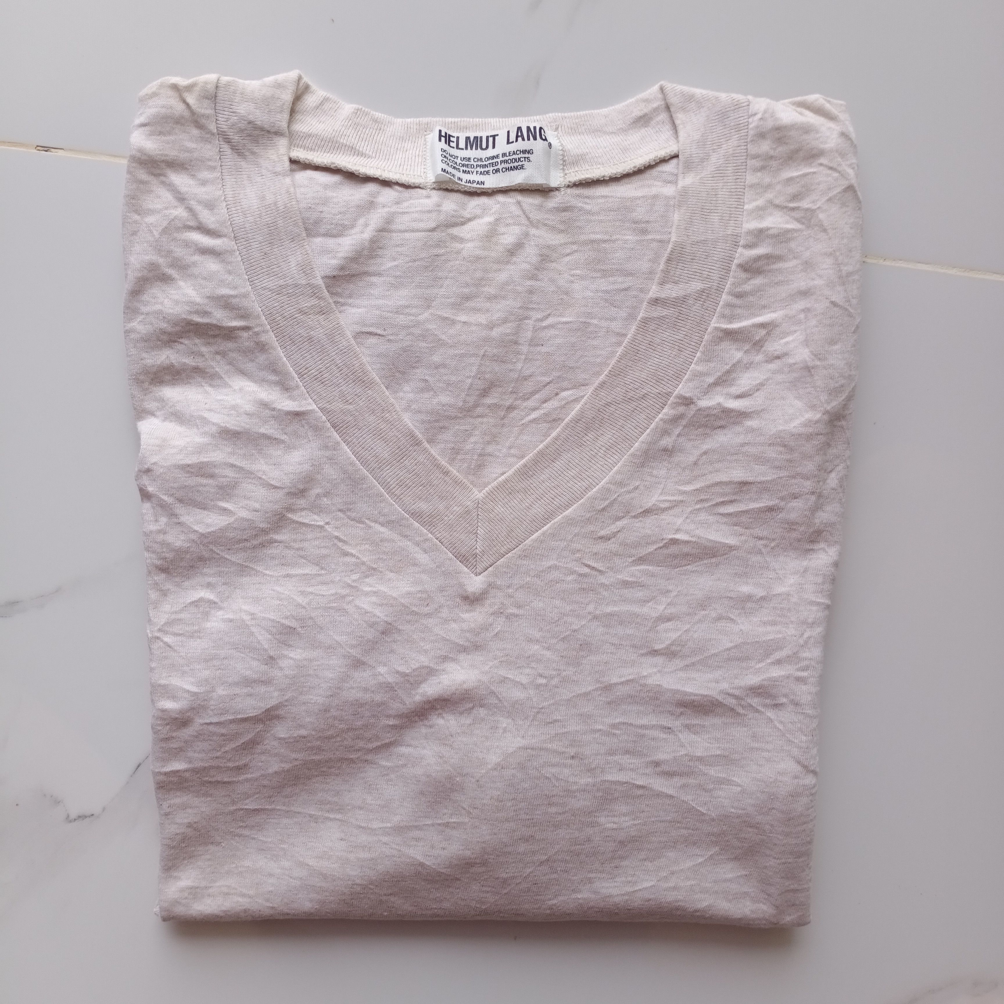 Helmut Lang Vintage Helmut Lang T-shirt Japan Beige Designer Austrian Size US M / EU 48-50 / 2 - 5 Thumbnail