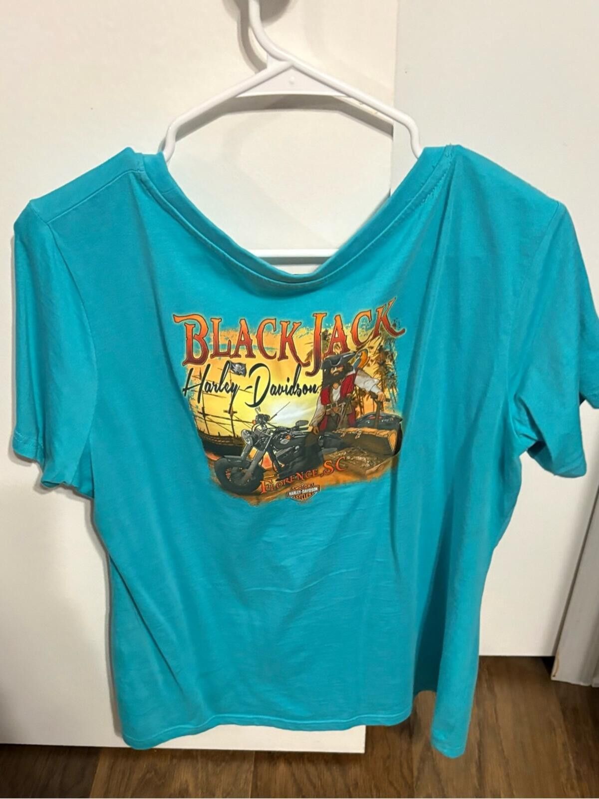 Harley Davidson Harley-Davidson Florence SC Skull & Rose Graphic Tee Size L / US 10 / IT 46 - 2 Thumbnail