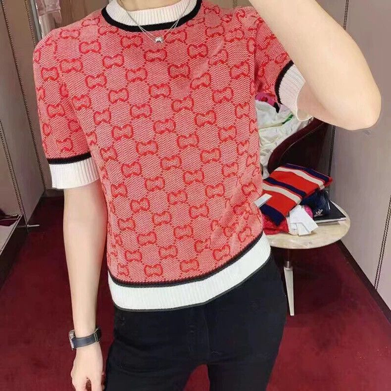 Gucci Gucci Red double G full logo printed pullover sweater short Size XS / US 0-2 / IT 36-38 - 4 Thumbnail