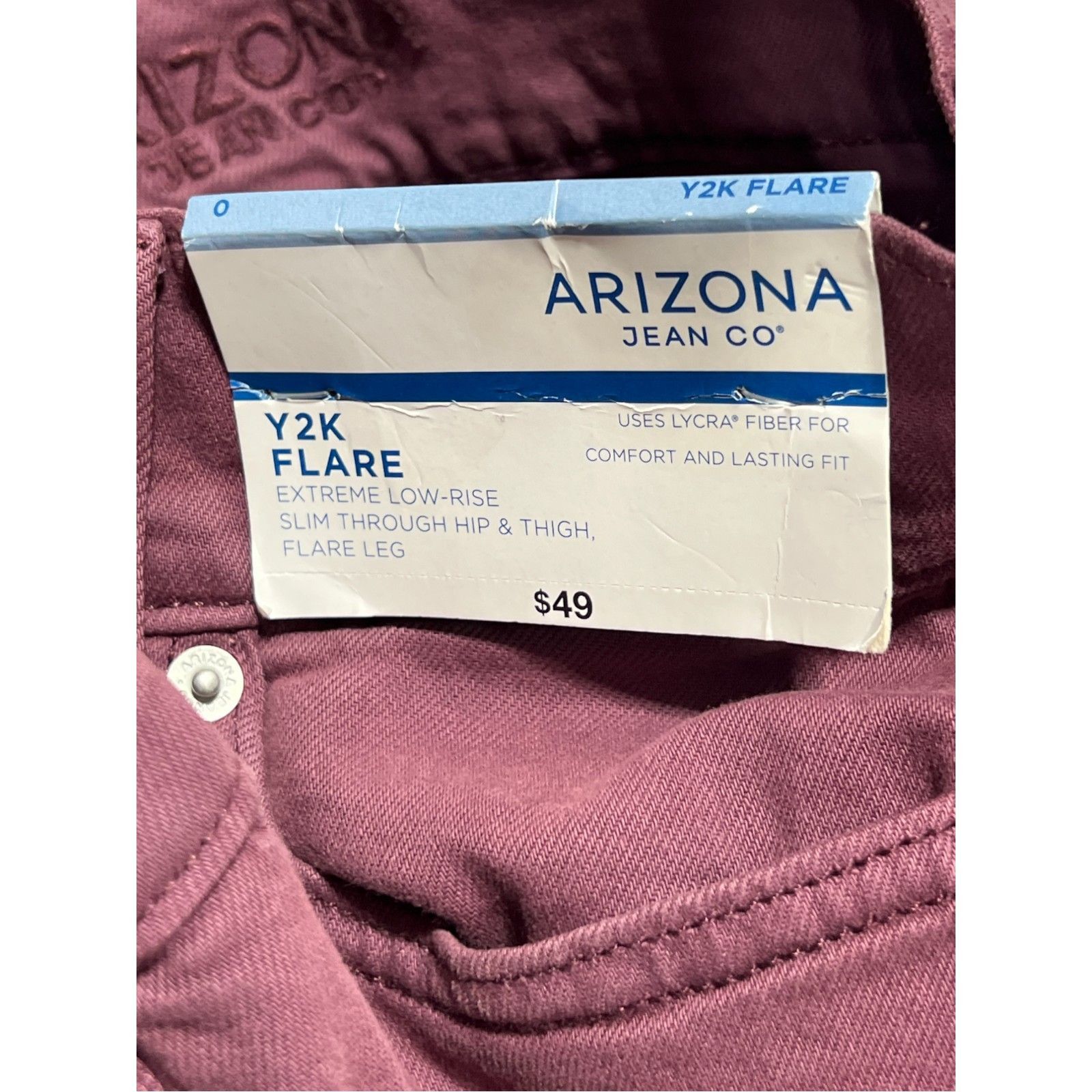 Arizona Jean Co. Arizona - Women's Extreme Low-Rise Slim Fit Hip Thigh Flare Size 25" / US 0 / IT 36 - 9 Thumbnail