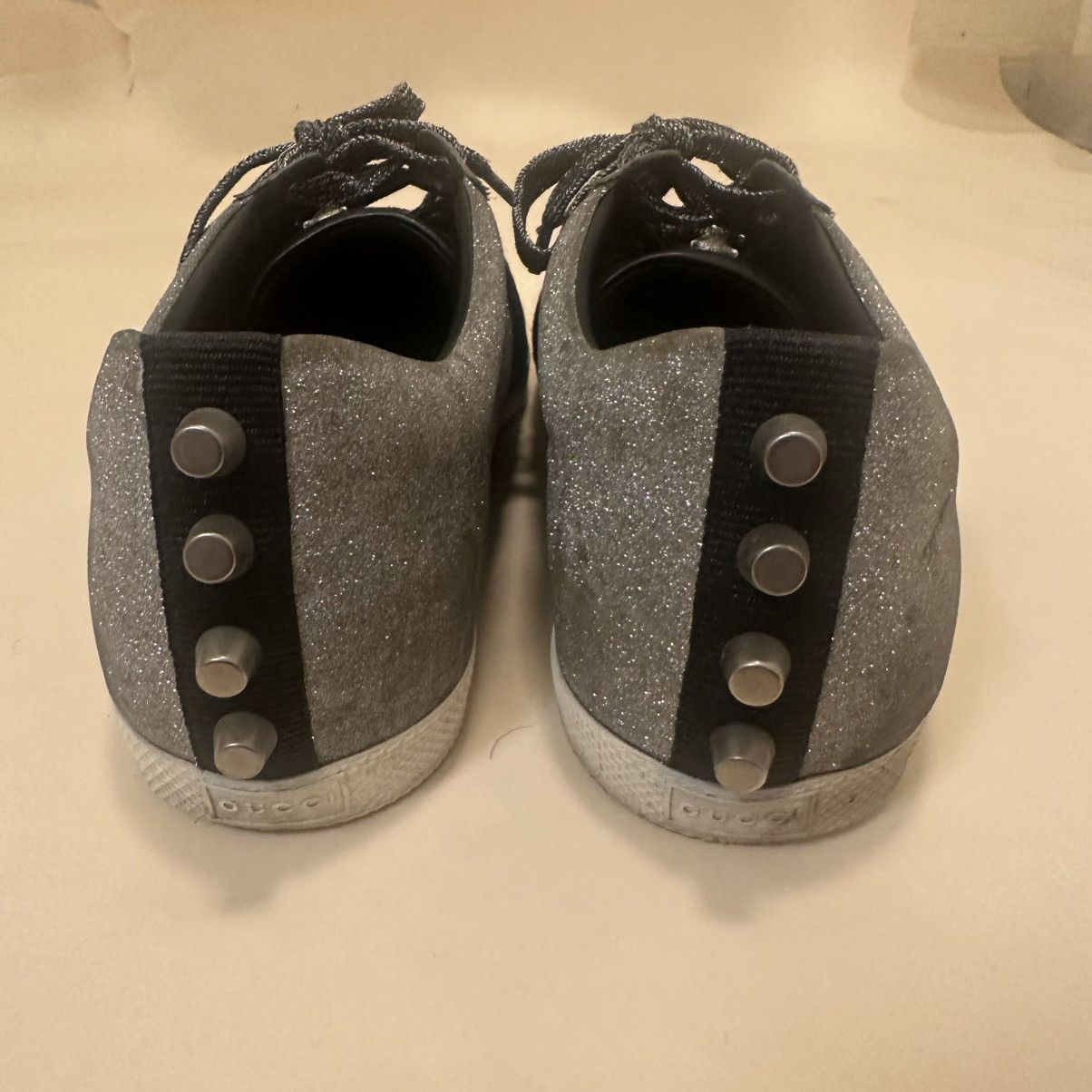 Gucci Gucci Silver Glitter Sparkle Crystal Sneakers 8 9.5 10 9 Size US 9.5 / EU 42-43 - 6 Thumbnail