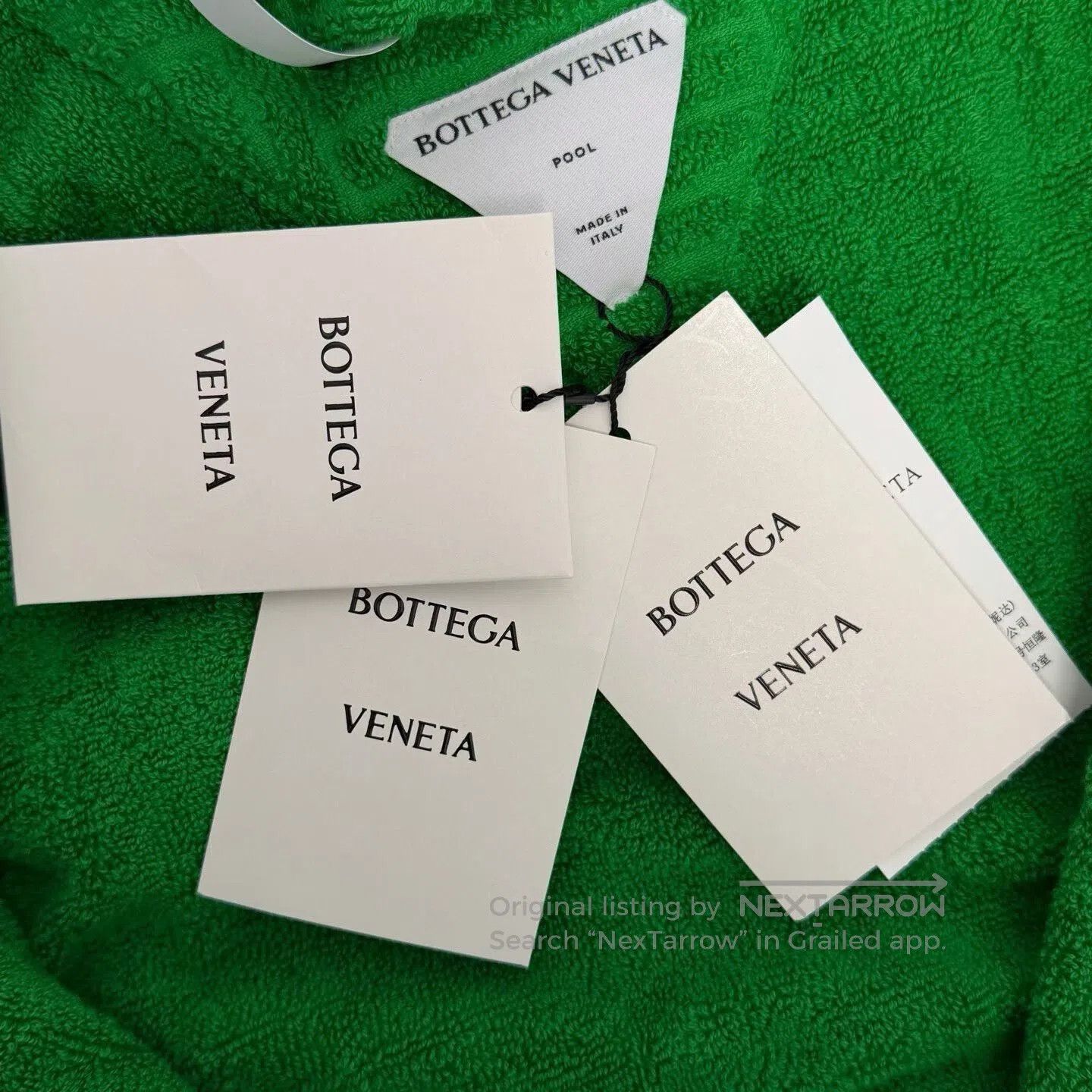 Bottega Veneta Bottega Veneta Green Logo Bathrobe M. Size US M / EU 48-50 / 2 - 2 Thumbnail
