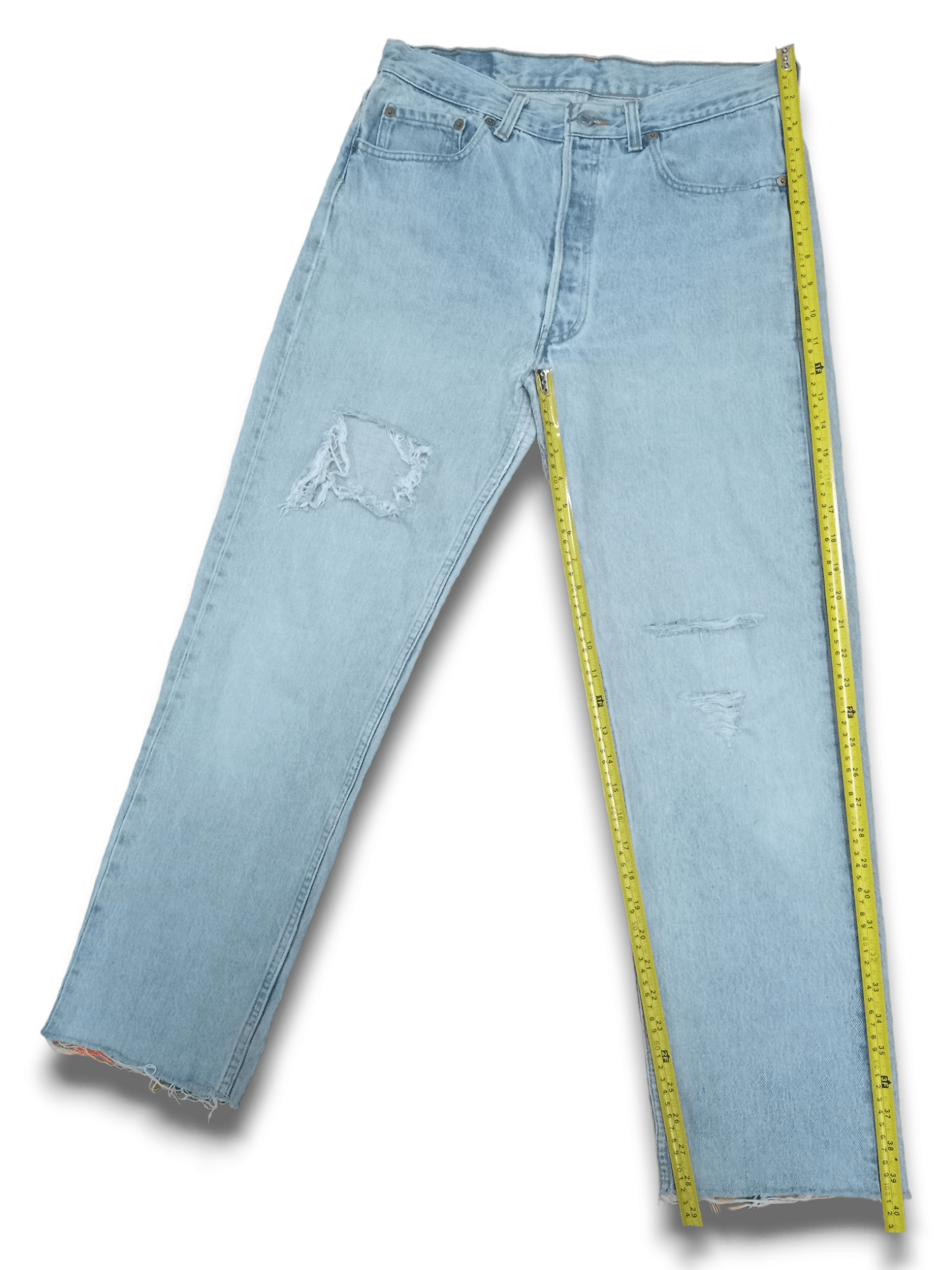 Levi's × Levi's Vintage Clothing Vintage 90s Levis 501 Distressed Loose Jeans 30x29 Size US 30 / EU 46 - 10 Thumbnail