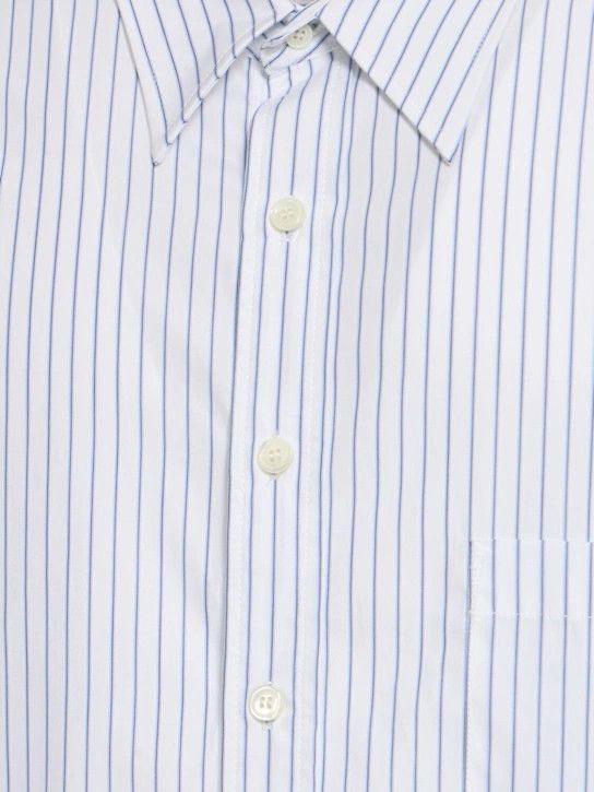 Hed Mayner o1lsvrm0425 Striped Cotton Shirt in White/Blue Size US M / EU 48-50 / 2 - 5 Thumbnail