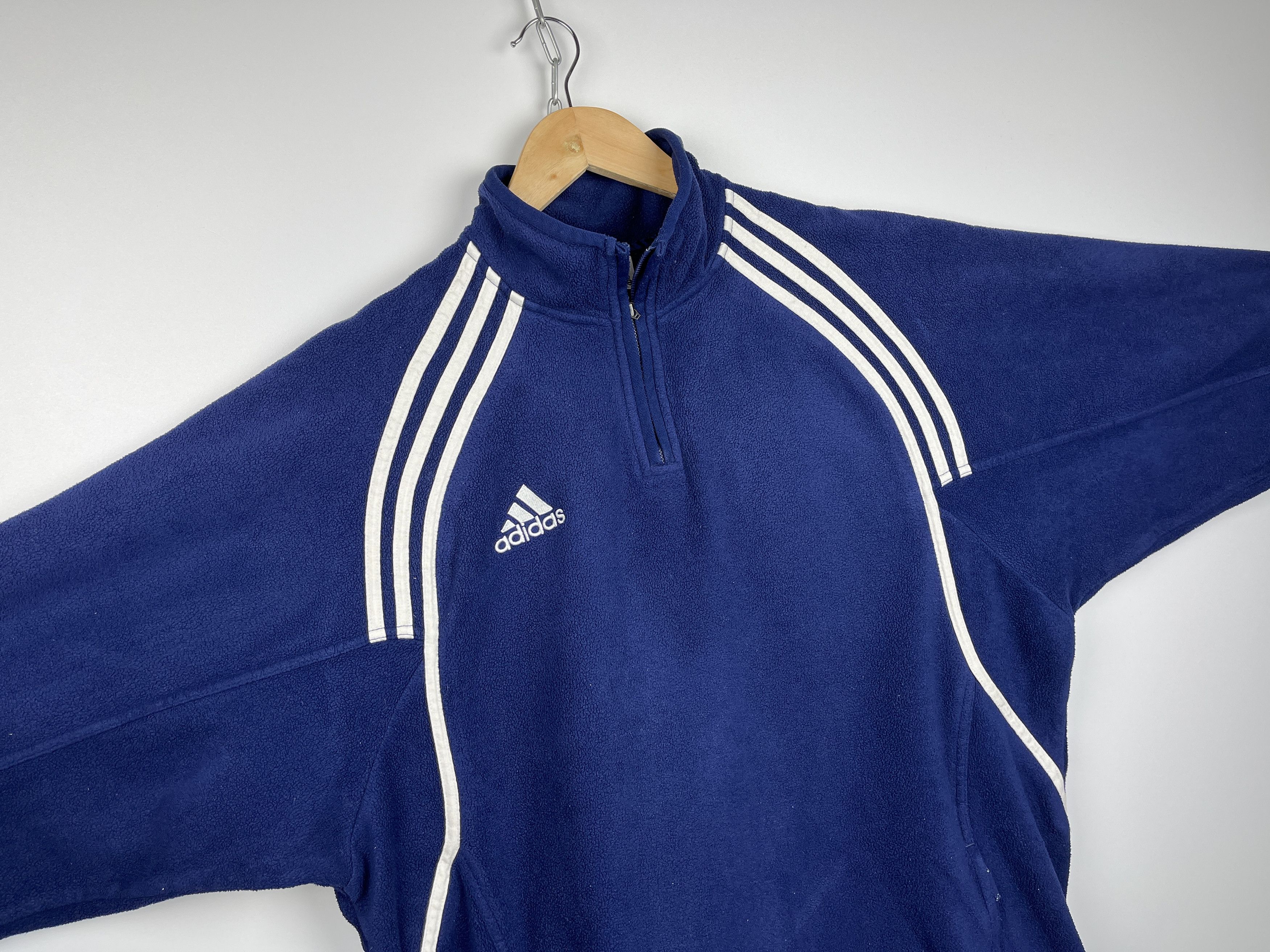 Adidas 00's Adidas Climacool Stripes Vintage Fleece Sweater Size US L / EU 52-54 / 3 - 1 Thumbnail