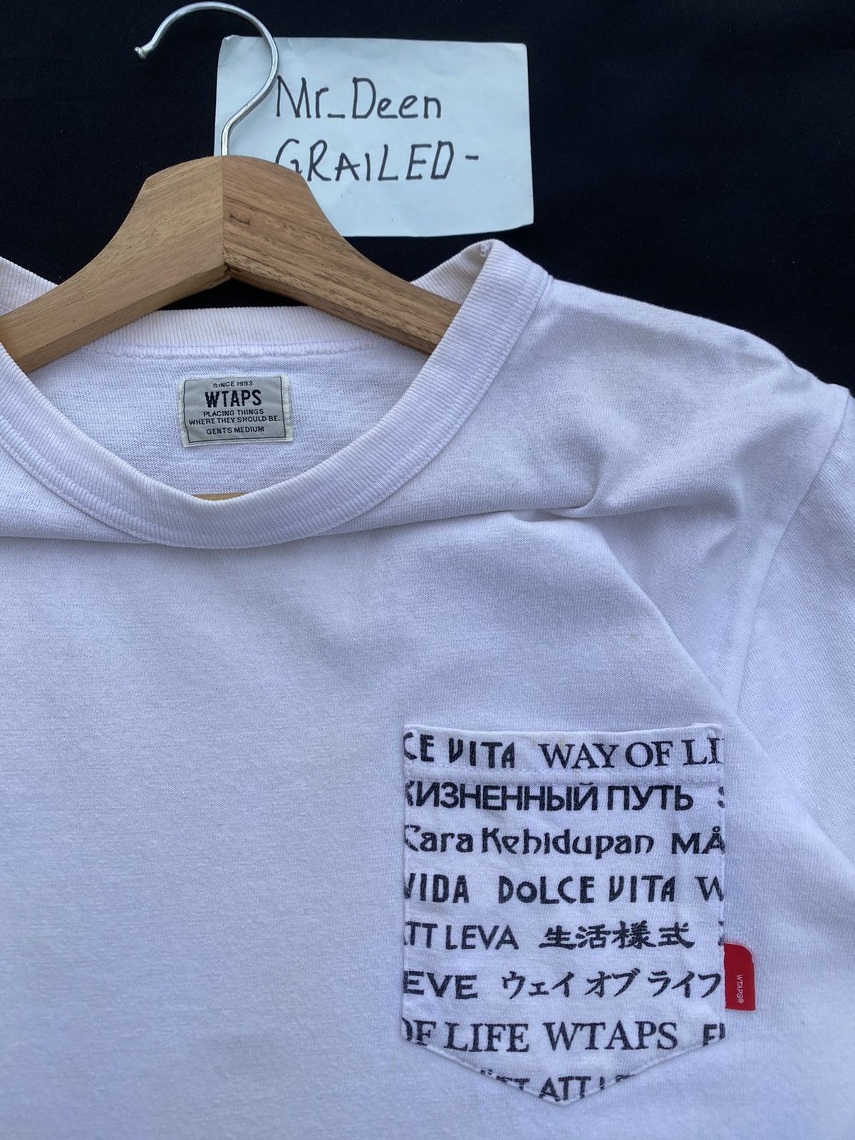 Wtaps Rare WTAPS “Way of Life” Multi language Translation Tee Size US M / EU 48-50 / 2 - 9 Thumbnail