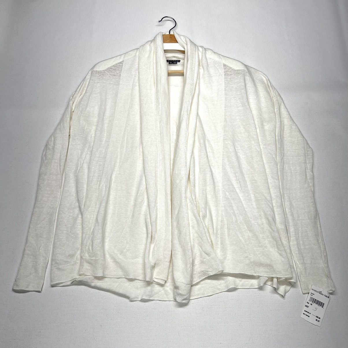 Theory NEW Theory Cardigan Sweater White Linen Drape Billey Riflex Size S / US 4 / IT 40 - 1 Thumbnail