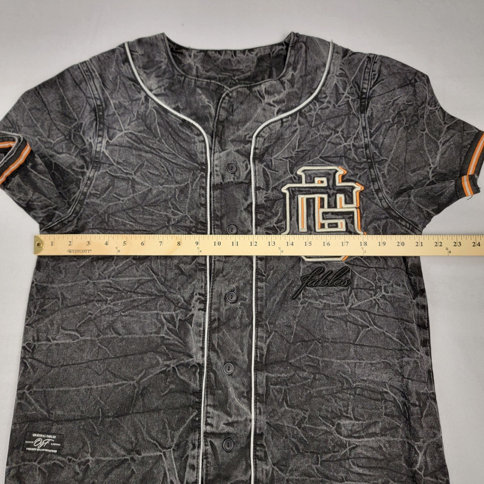 40oz NYC Original Fables Denim Short Sleeve Jersey Black Sz M (602) Size US M / EU 48-50 / 2 - 7 Thumbnail