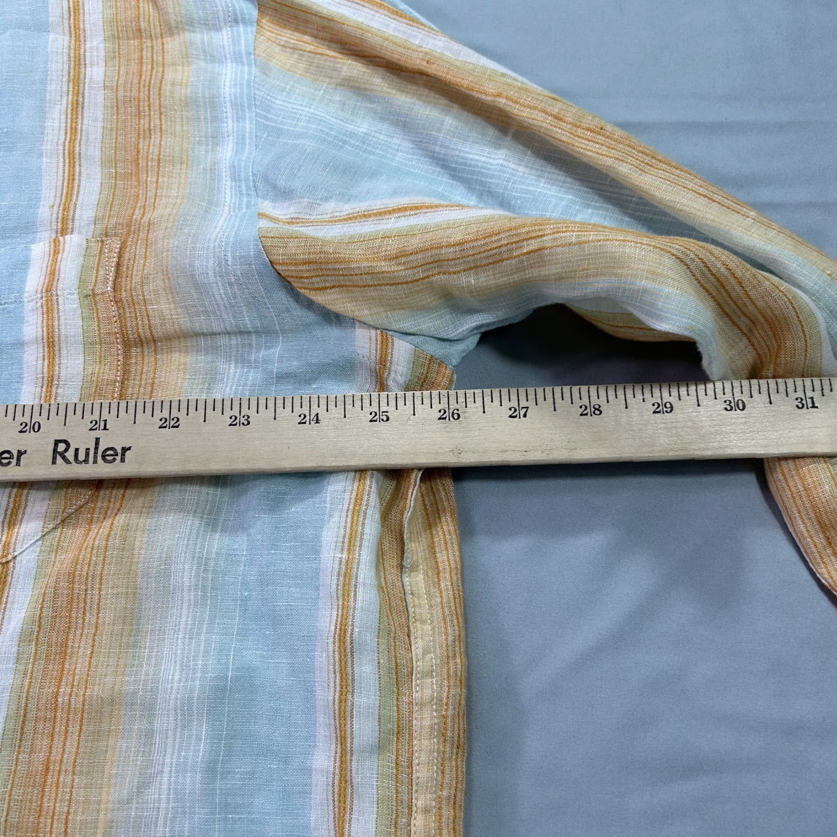 Tommy Bahama Tommy Bahama Shirt Mens XL Orange Striped Linen Button Up Casual Beach Preppy Size US XL / EU 56 / 4 - 6 Thumbnail