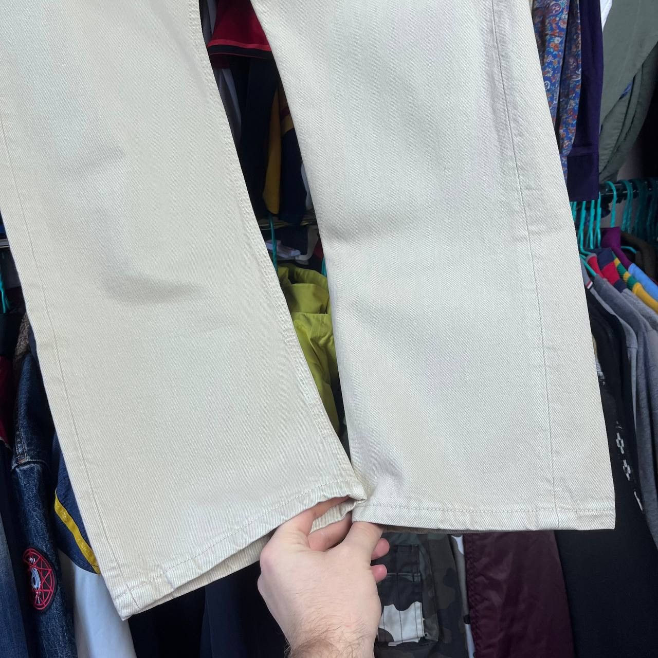 Levi's Vintage Clothing Vintage 90s Levis 501 Button Fly Beige Denim Pants USA Size US 34 / EU 50 - 11 Thumbnail