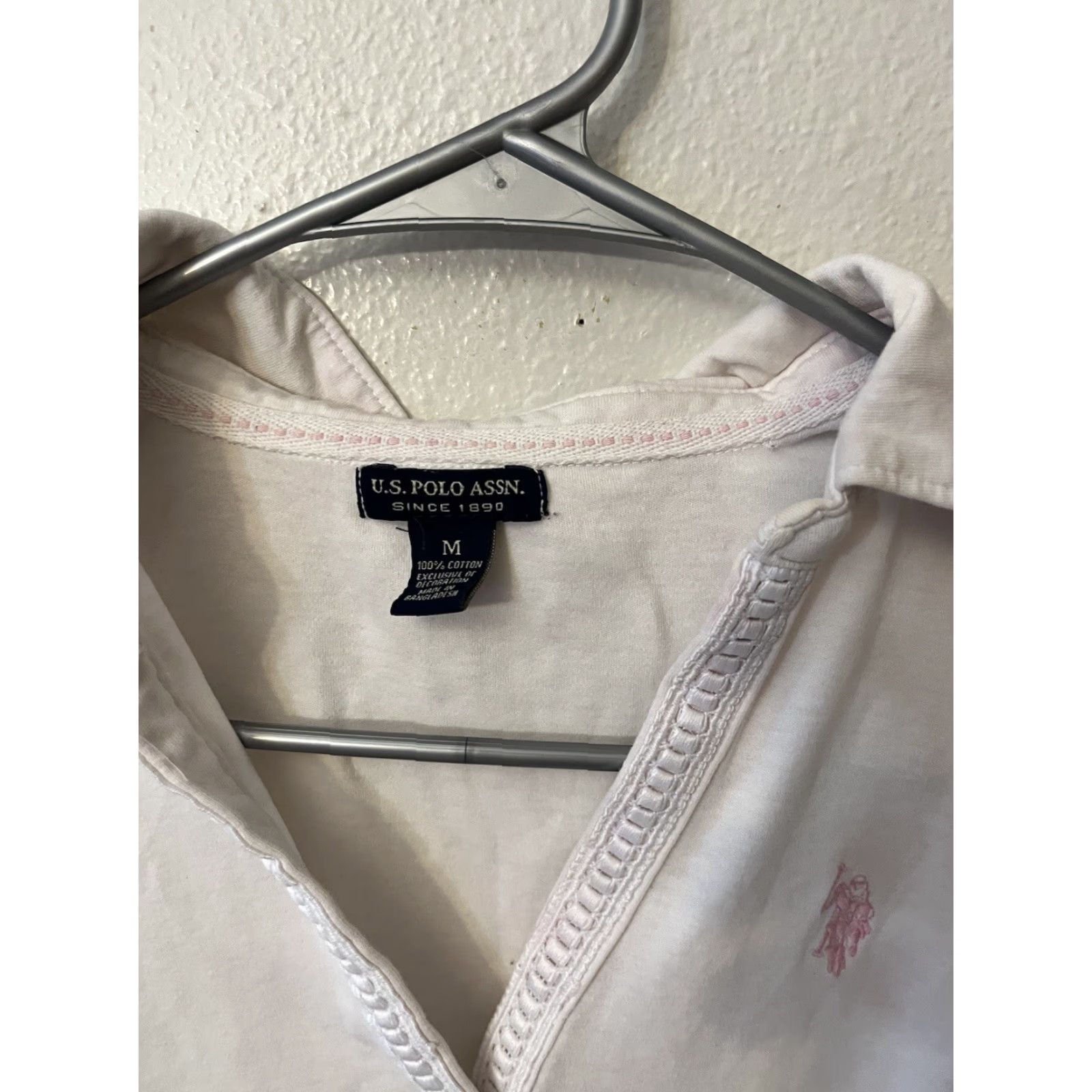 Vintage VINTAGE US Polo Assn. Floral Polo Shirt White Women Medium Size M / US 6-8 / IT 42-44 - 2 Thumbnail