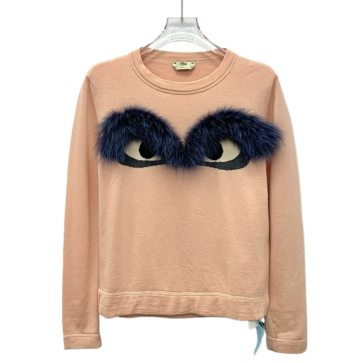 Fendi Fendi Feather Monster Eyes Wool Long Sleeve Sweatshirt K26WX Size S / US 4 / IT 40 - 1 Thumbnail