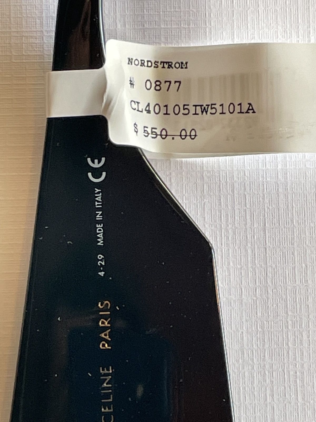 Celine CELINE CL40105I 01A Flat Top Sunglasses Black/Black Lens Size ONE SIZE - 8 Thumbnail