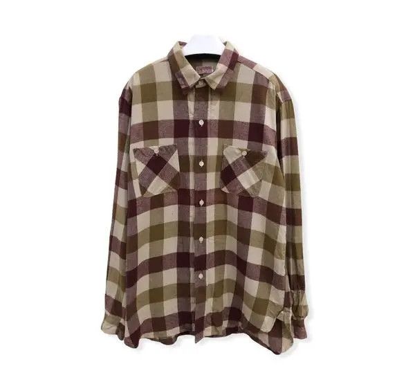 Flannel × Vintage Vintage Cherries Plaid Tartan Flannel Shirt 👕 Size US L / EU 52-54 / 3 - 1 Thumbnail