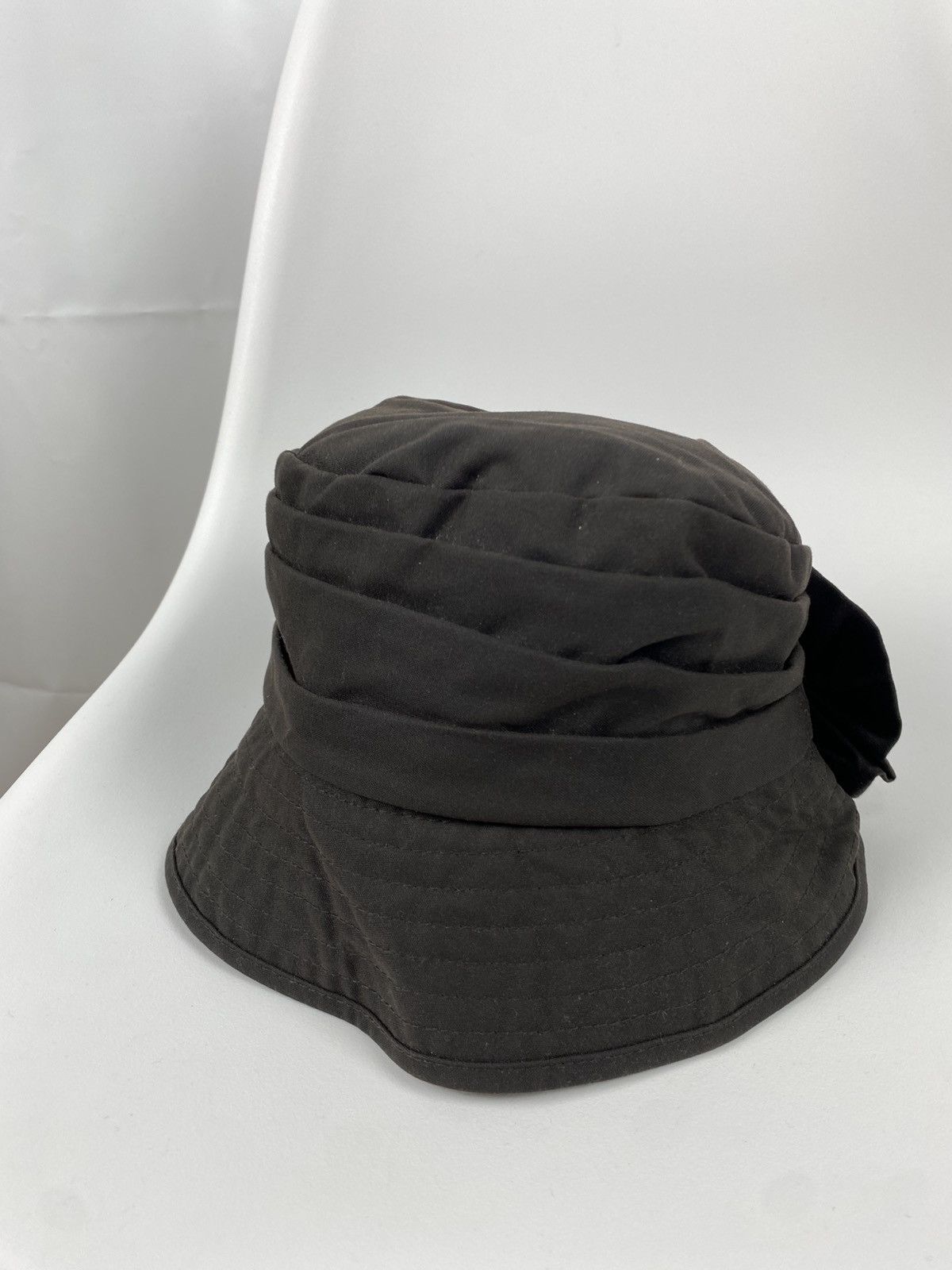Dents Dents Waxed Cotton Hat With Bow One Size Size ONE SIZE - 6 Thumbnail
