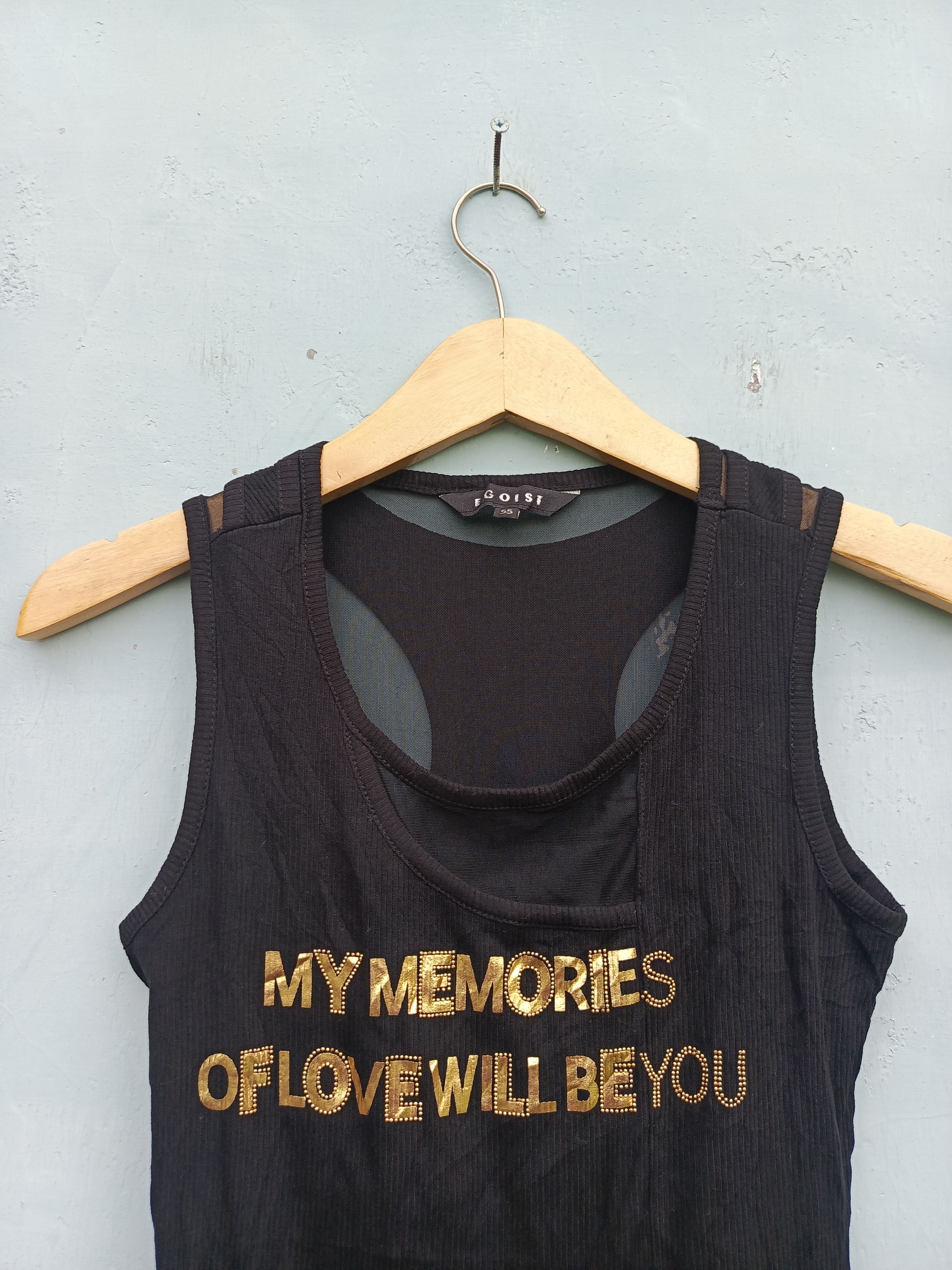 Japanese Brand Egoist my memories of love will be you tank tops Size M / US 6-8 / IT 42-44 - 5 Thumbnail
