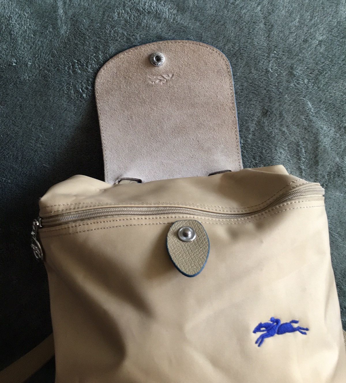 Longchamp Longchamp Le Pliage Club Beige Nylon Backpack Bag Size ONE SIZE - 15 Thumbnail